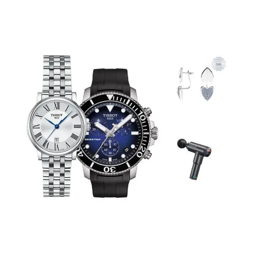 TISSOT Quartz Механизм Унисекс Часы Carson Elite Series 45,5 мм Серебряные