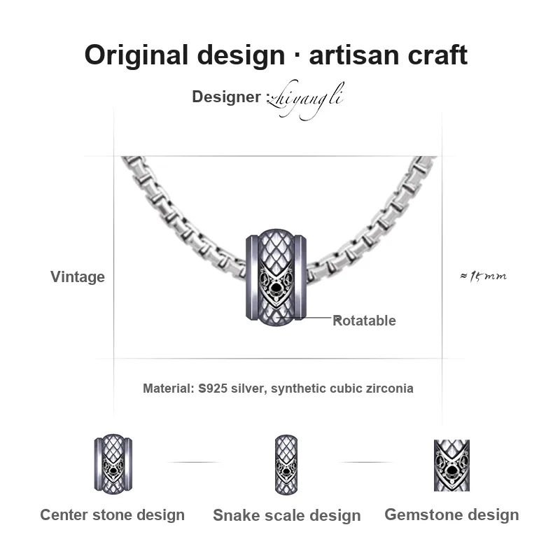 IDEAGEMER S925 Silver Necklaces Men's-1