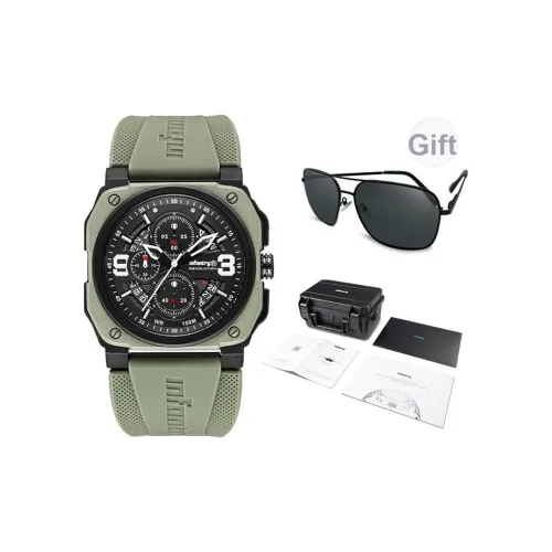 INFANTRY Navigator Наручные часы Кварцевый механизм Силиконовый ремешок Часы Мужские Черный циферблат