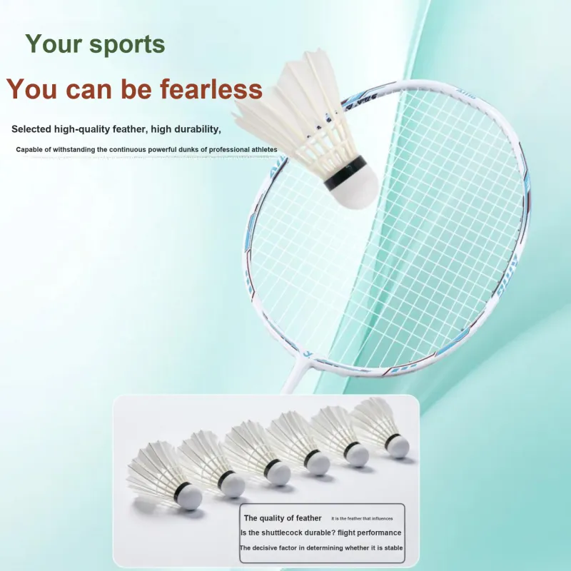 Crab Feathers x FEIYE 12 Pack CiGu Duck Feather All Round Duck Feather Training Competition Shuttlecocks-2