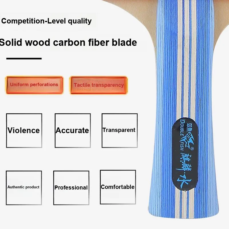 DOUBLEFISH Ping Pong Paddles Unisex All Wood-5