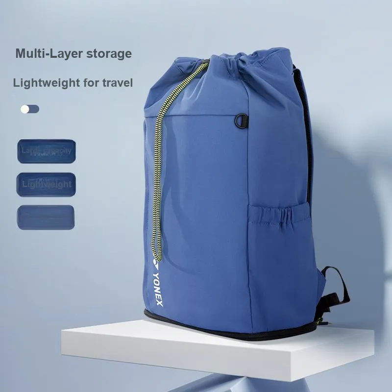 YONEX Badminton Racket Bags 2 5 Pcs Sporty Style Backpack Navy Blue Unisex Individual Shoe Compartment-1