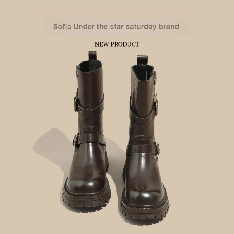 SAFIYA Ankle Boots Women's Black/Brown-7
