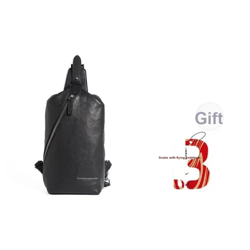 Sharkborough Сумка через плечо из коровьей кожи сумка на груди мужская черная