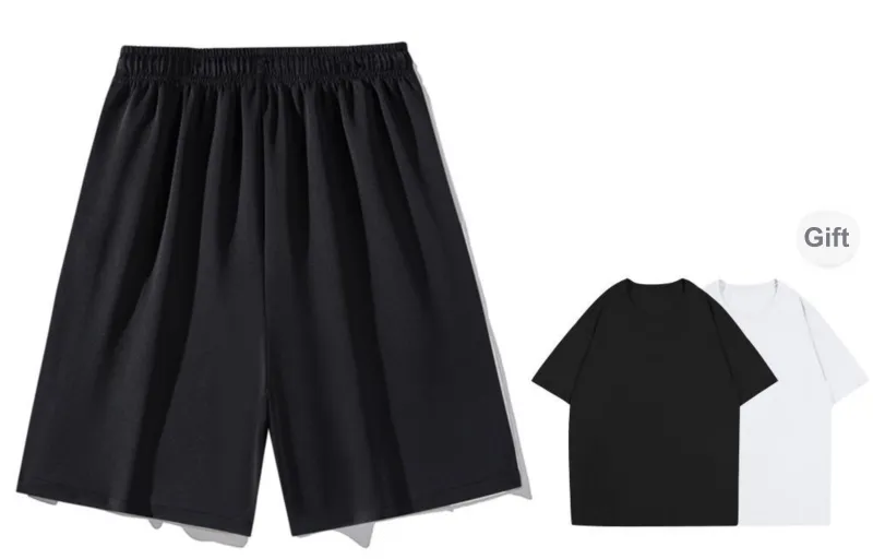 PLAY BOBONUS Loose Fit Drawstring Elastic Draped Comfortable Stretchy Cool Straight Fit 5/4 Casual Shorts Unisex-7
