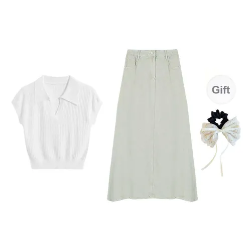 TUSHIFEI Two Piece Skirt Sets Women's