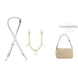 Ecru Crossbody Shoulder Strap+Four-Leaf Clover Decorative Chain[Crossbody/Underarm]