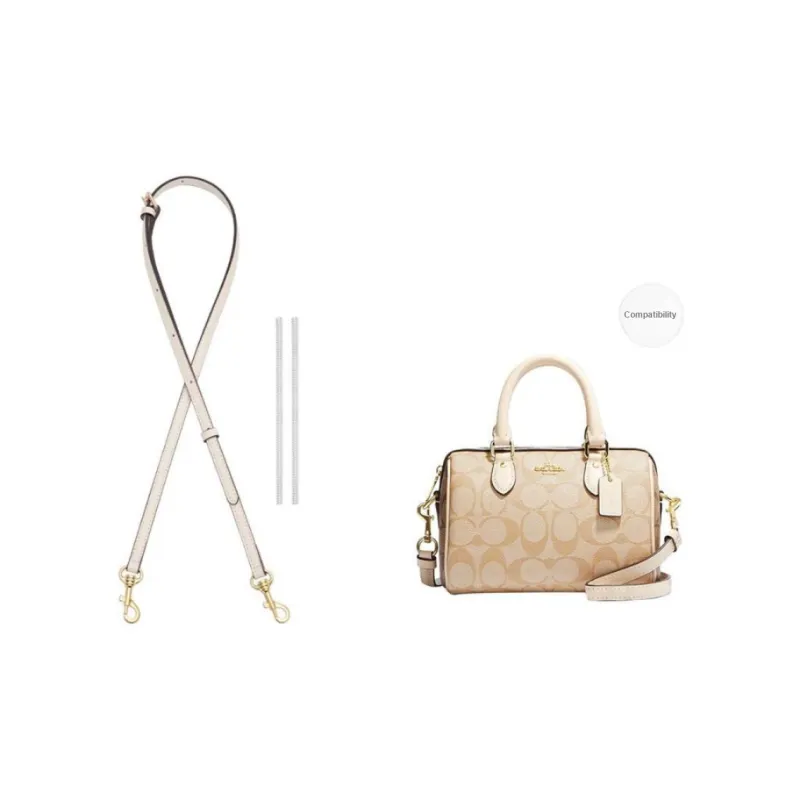 Lan Bao Fan Microfiber Polyurethane Fashion Versatile Shoulder Strap Bag Strap Women's Milk White/Black-20