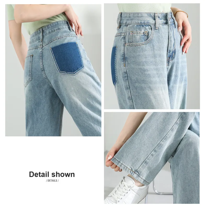 TERRE BLEUE Spring, Summer, Fall Jeans Loose Fit Women's-9