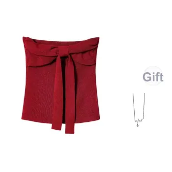 Grace Strapless Tops Women's Red
