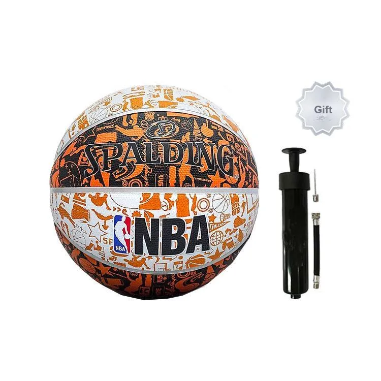 SPALDING Trend Series Rubber Basketball Orange Size 7 Training Unisex-9
