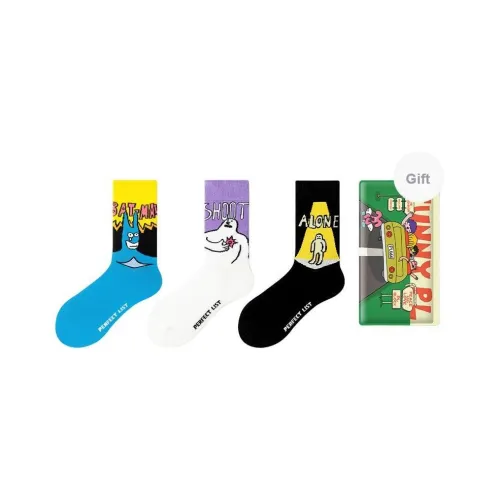 PL Носки Crew Унисекс Сумка для покупок 3 упаковки Смешанные цвета