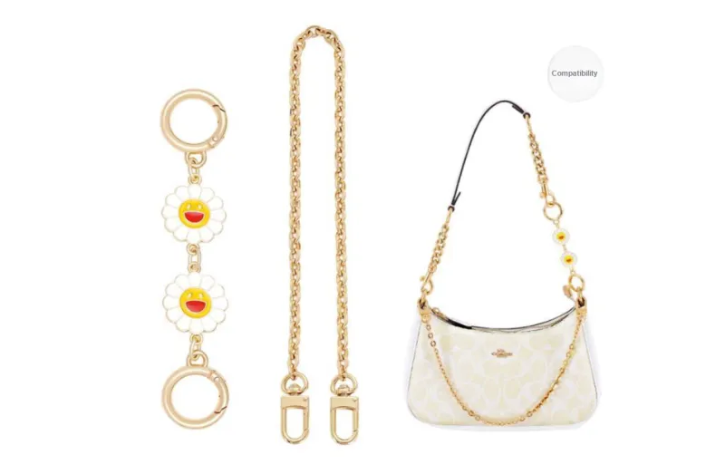 GUYI Metal Bag Accessory Bag Strap Women's Gold Tone-6