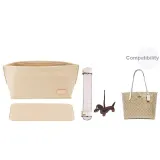City33[Three-Piece Set Ecru]Open Top Liner+Bottom Pad+Shoulder Pads (Includes Dachshund Charm)