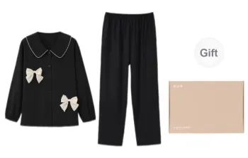 Aannsfam Pajama Set Women's Basic Black