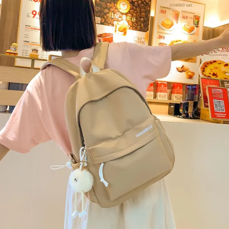 Venerable Brahma Nylon Backpack Women's White/Black/Khaki/Blue/Pink-4