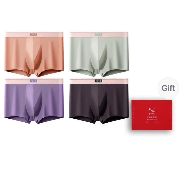 RED DRAGONFLY Cotton Panties Men's Gift Box Set Of 4-12
