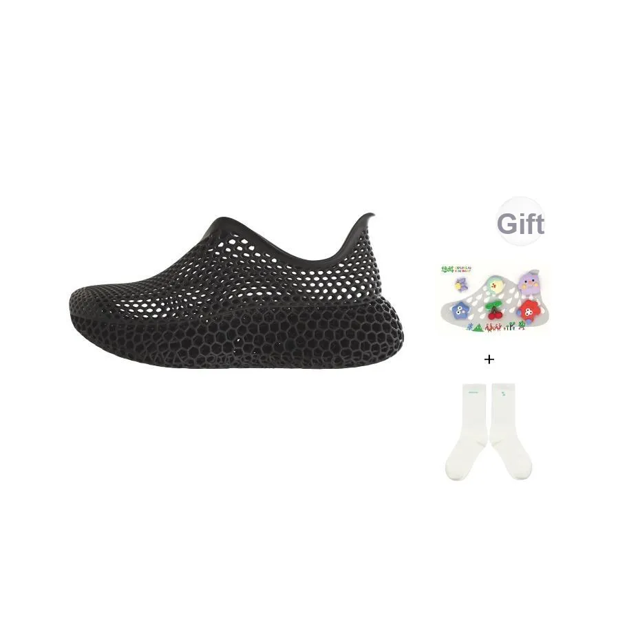 STARAY Fle 3D Printed Bubble Shoes Clogs 4.5cm Unisex Black