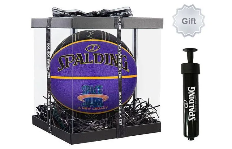 SPALDING x SpaceJam PU Basketball Purple Black Size 7 Training Unisex-4