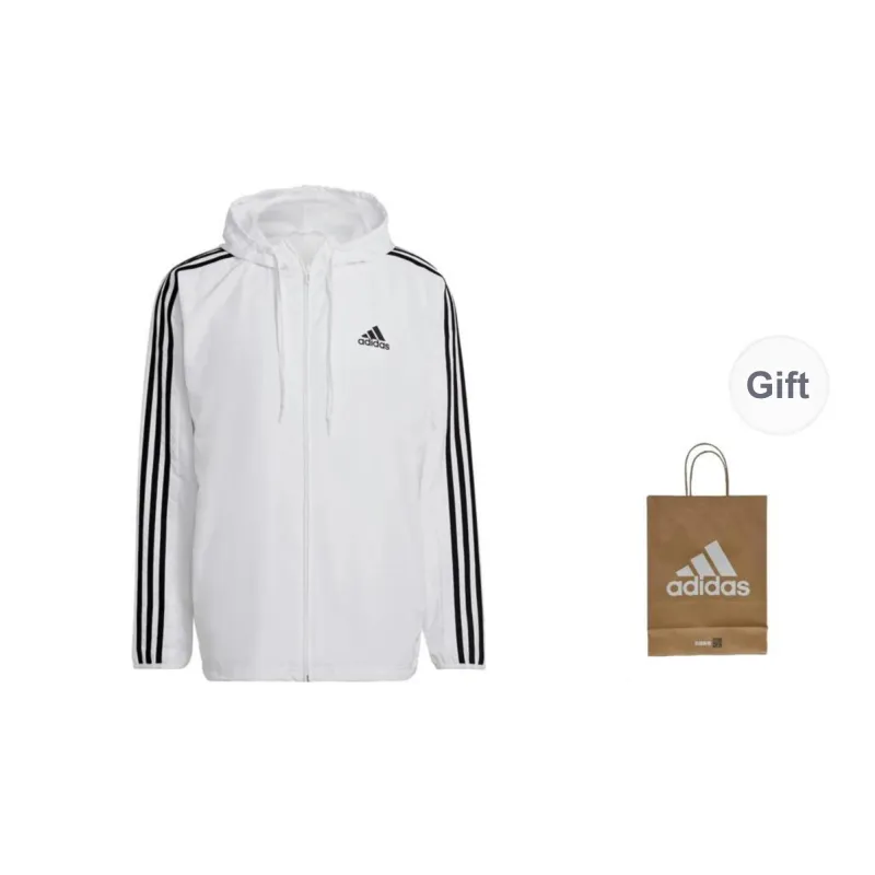 Adidas Jackets Men White Jacket+Shopping Bag-0