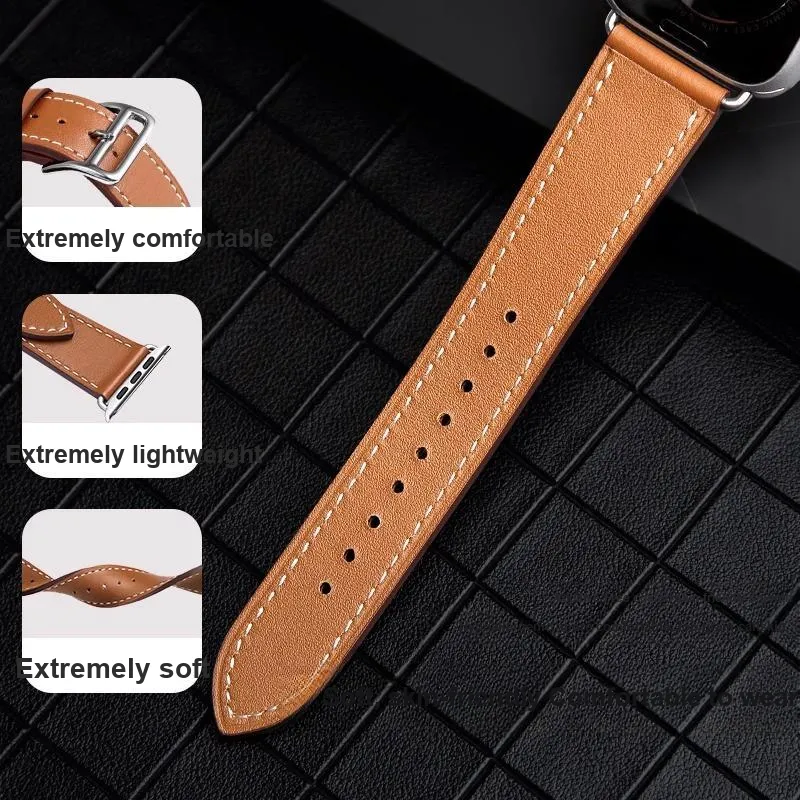 IWabcertoo Watch Band Apple Compatibility Genuine Leather Material-27