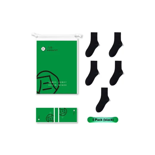 AUGUST Crew Socks Unisex 5 Pack AUGUST Носки Crew Унисекс 5 Пачка
