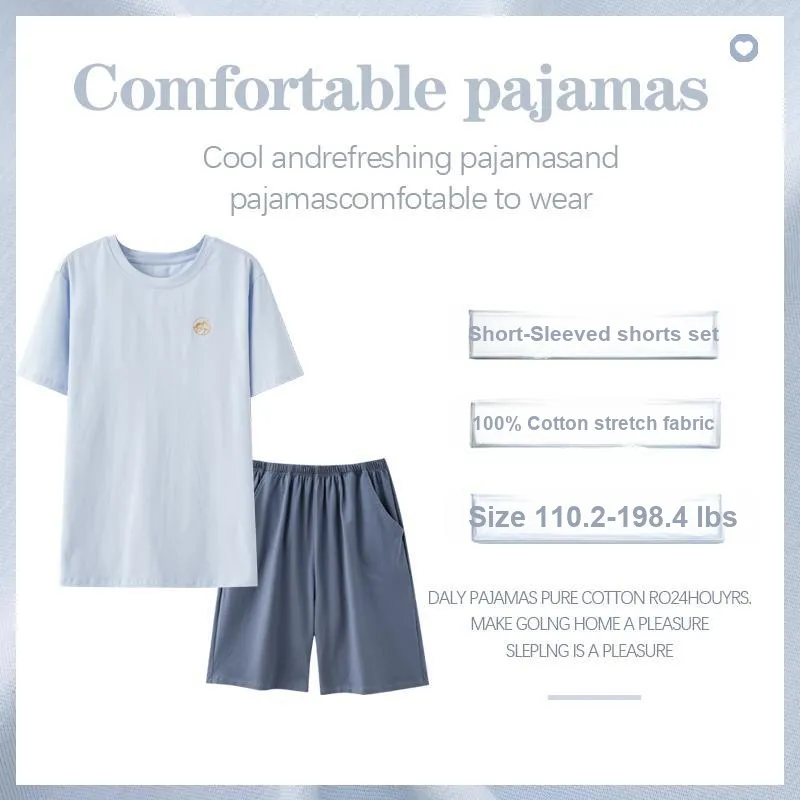 GOSO Pajama Set Men's Aqua Blue-1