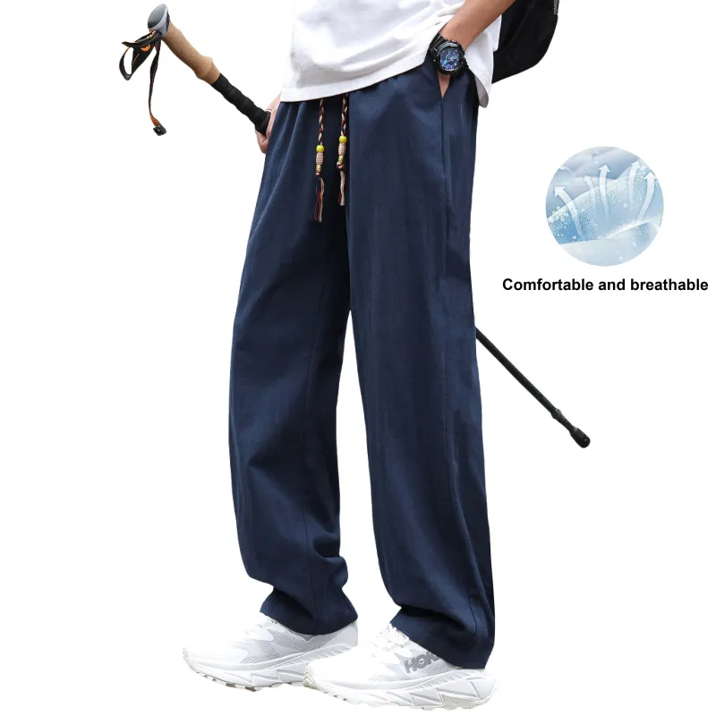 G21 100% Cotton Thin Casual Pants Unisex-12