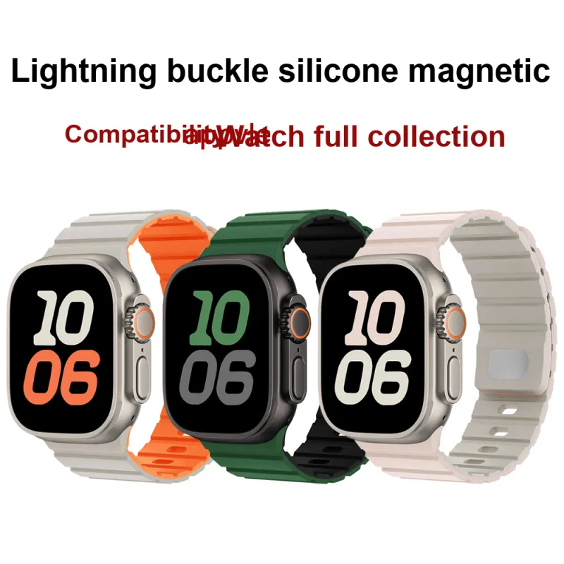 LOVINGCOOL Watch Band Apple Compatibility Silicone Material-16