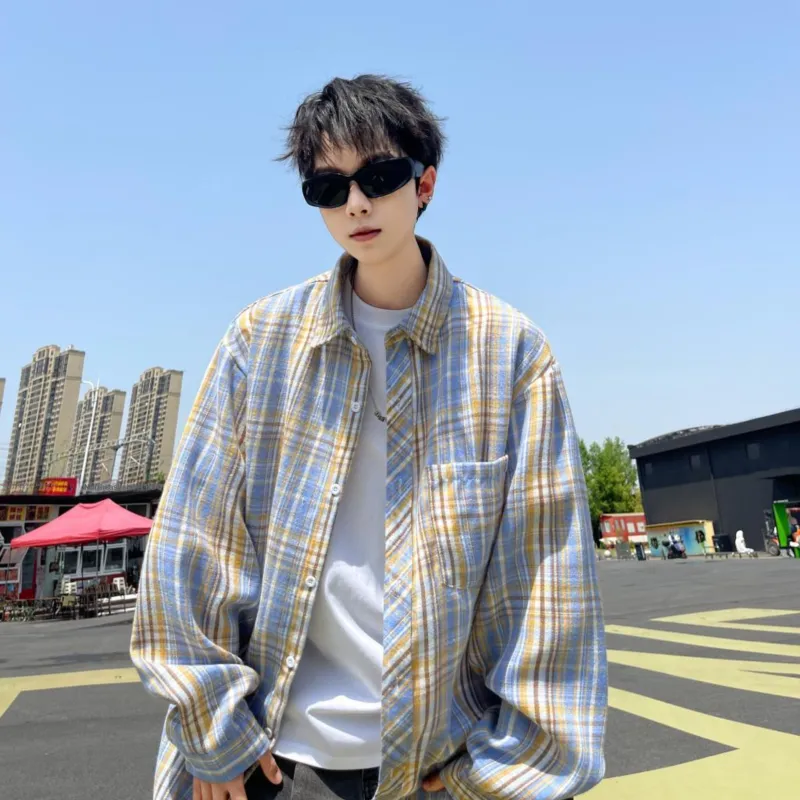 David Bakken Shirts Unisex Yellow Plaid-3