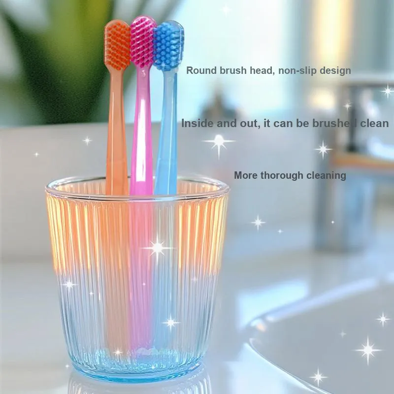 Ice Springs Jelly 39 Hole Dense Planting Toothbrushes Flexible Fine Rebound 3 Pcs-4