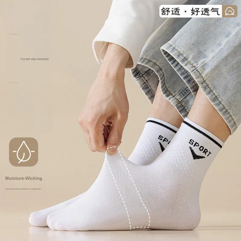 KJ Mid Calf Socks Men's Box Of 10 Packs Mixed Color-3