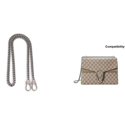 Медный ремень для сумки женский антикварно-серебристый