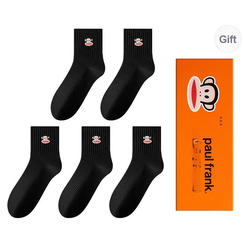 PAUL FRANK Mid Calf Socks Unisex Box 5 Pack-2