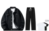 Clothing Sets (Black Top (without Hood)+Black Pants) (Comes with Short-Sleeved Shirt)