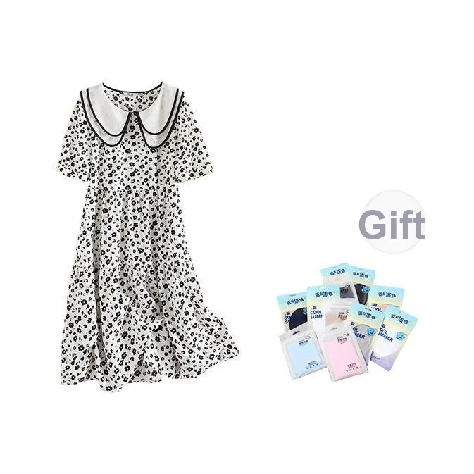 TOUCH Short Sleeved Dresses Women's Beige With Black Floral