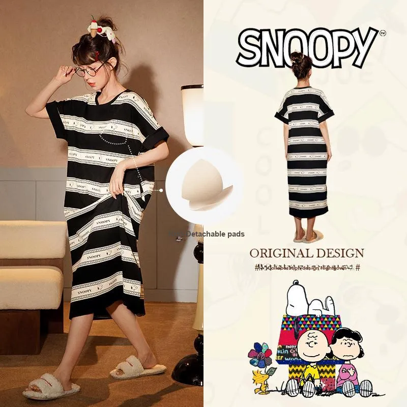Gongdie x SNOOPY/, Nightgown Women's Gift Box Set Black-1