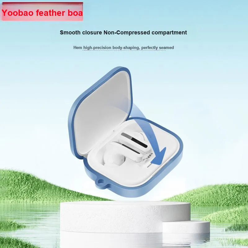 Yoobao Compatibility Red Beige Buds6 Silicone Active Impact Resistant With Hooks Headphone Cases-6