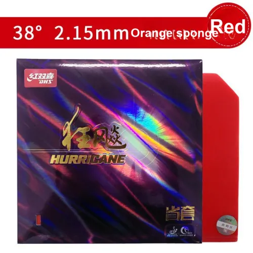 DHS Blizzard 3 Table Tennis Rubbers Sponge Inverted Rubber Fast Attack Combined With Loop Compatibility Basic, Adults