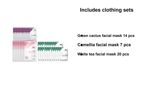 Dr．Plant Зеленый Чертополох Камелия Белый Чай Маски для лица Увлажняющие Различные типы кожи 41 шт