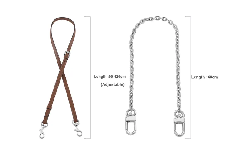 Lan Bao Fan Metal Shoulder Strap, Bag Accessory Women's Gold Tone-148