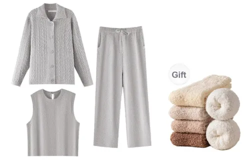 ZumashL Luxury Designer Series Pajama Set Women's Gray Blue Green