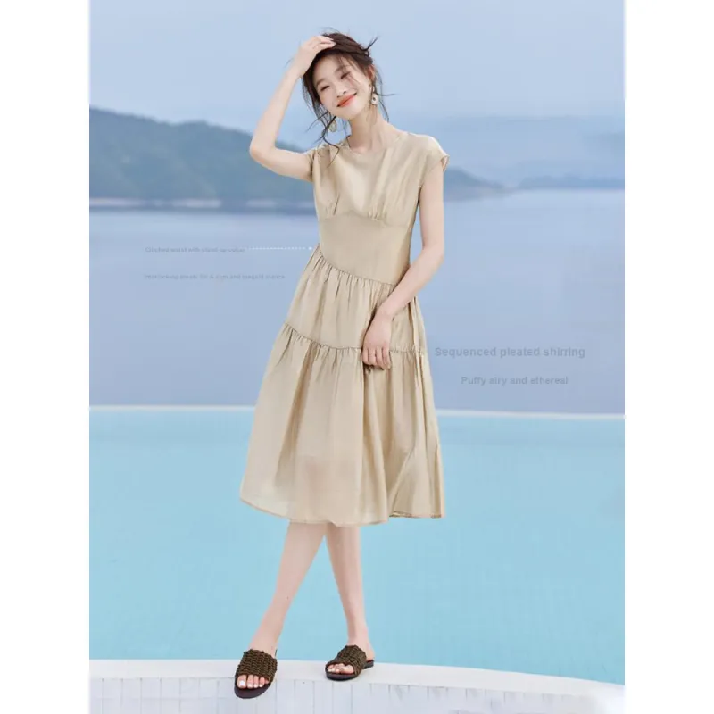 Mo Han Yi Mei Short Sleeved Dress Women's-2