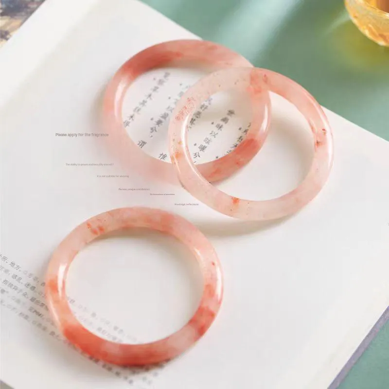 Lingxiang Yurun Golden Silk Jade Bangles Women's-4