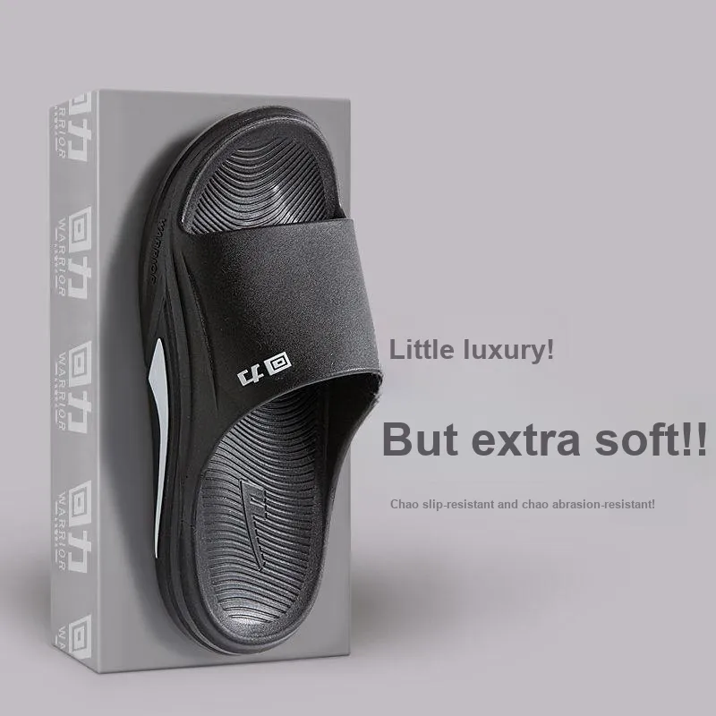 Warrior Slip Resistant Slide Slippers Men's Black-2