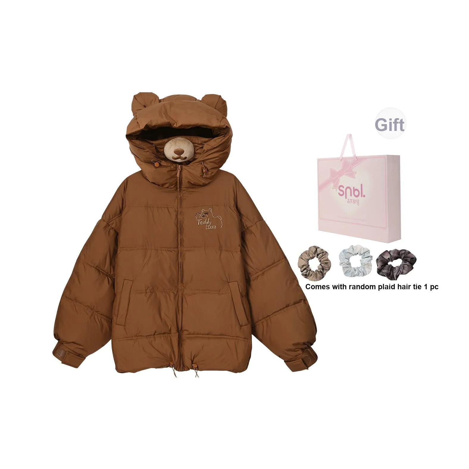 SNBL Хлопковый пуховик Хлопковый пуховик Женский Коричневый