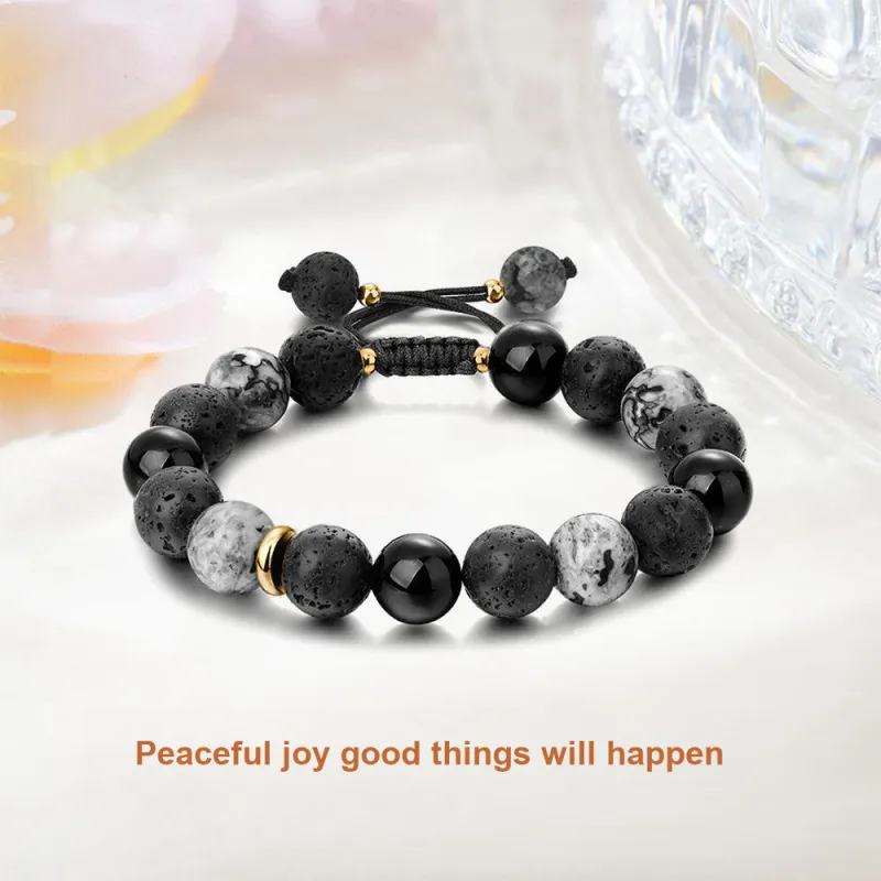 Bermuda Eyes Colored Glaze Jade Bracelets Unisex-7