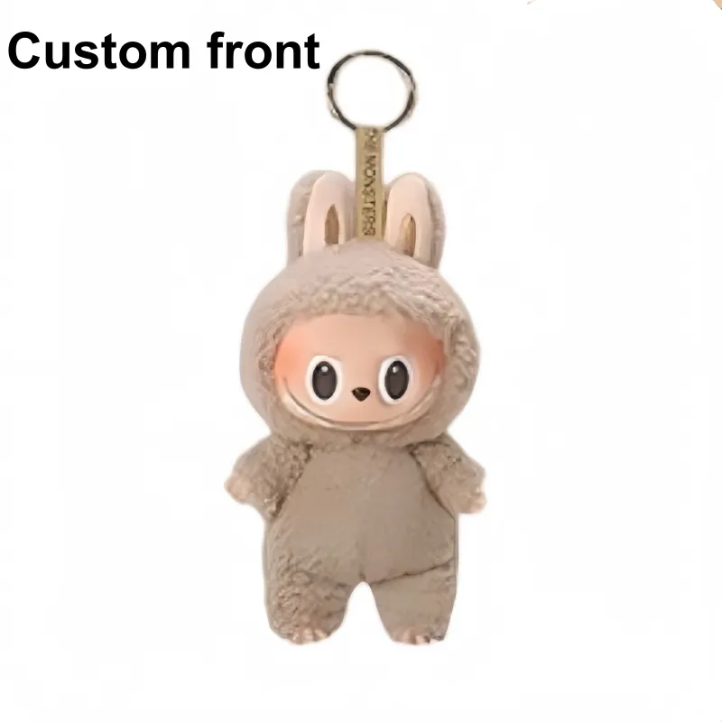 [Modified Doll] POP MART Labubu THE MONSTERS Heartbeat Macaron Collection, Chinchillas Bowknot, Cute Hang Tag Box 15cm-4