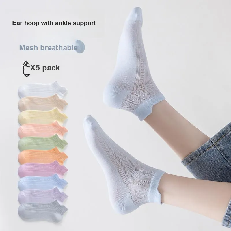 XIA.WA.ZHI.XIU Ankle Socks Women's Box 5 Pack-58