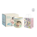 [Blue Gift Bag]Crayon Shin-Chan "Little Clear" Collection Straight-Body Inverted Rim Cup
